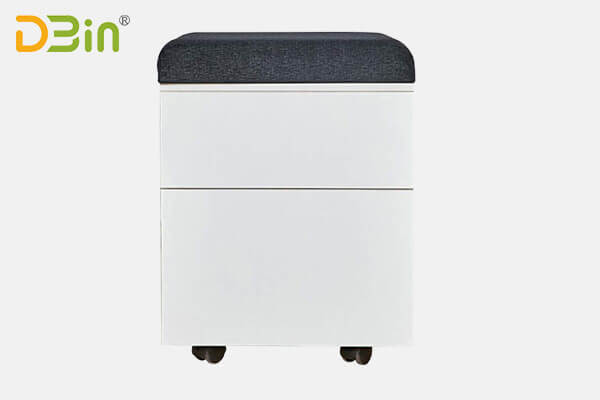 Modern design 2 drawer filing cabinet with cushion factory